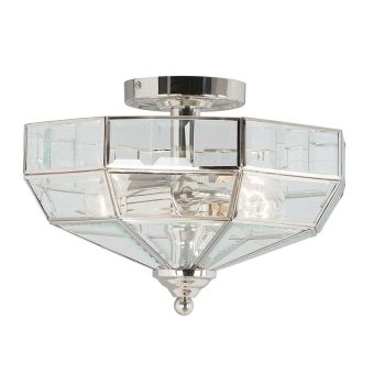 Elstead Lighting / Ceiling Lights / Old Park 2 Light Semi-Flush - Polished Nickel
