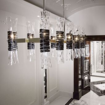 Arte Veneziana / Pendants & Suspension Lights / Onyx Contemporary LCC-GLF-203-LC40