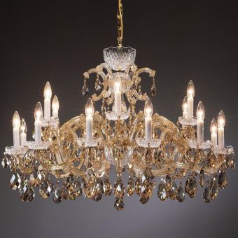 Preciosa / Luxury Golden Crystal Chandelier / Roi 