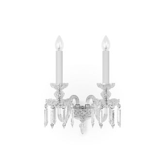 Preciosa / Exquisite Wall Sconce Two Candles / Historic Design Rudolf S 