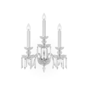 Preciosa / Exquisite Wall Sconce Three Candles / Historic Design Rudolf M