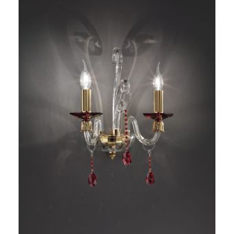 Euroluce Lampadari / Wall Sconces / Rubino Alicante A2