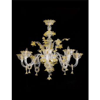 Italian Luxury Lighting / Chandeliers / Venetian Glass Elegante Murano Glass 8-Light V6163 008