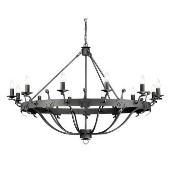 Elstead Lighting / Chandeliers / Windsor 12 Light Chandelier - Graphite