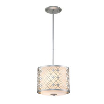 Elstead Lighting / Pendant Lights / Ziggy 2lt Small Pendant - Lacquered Silver