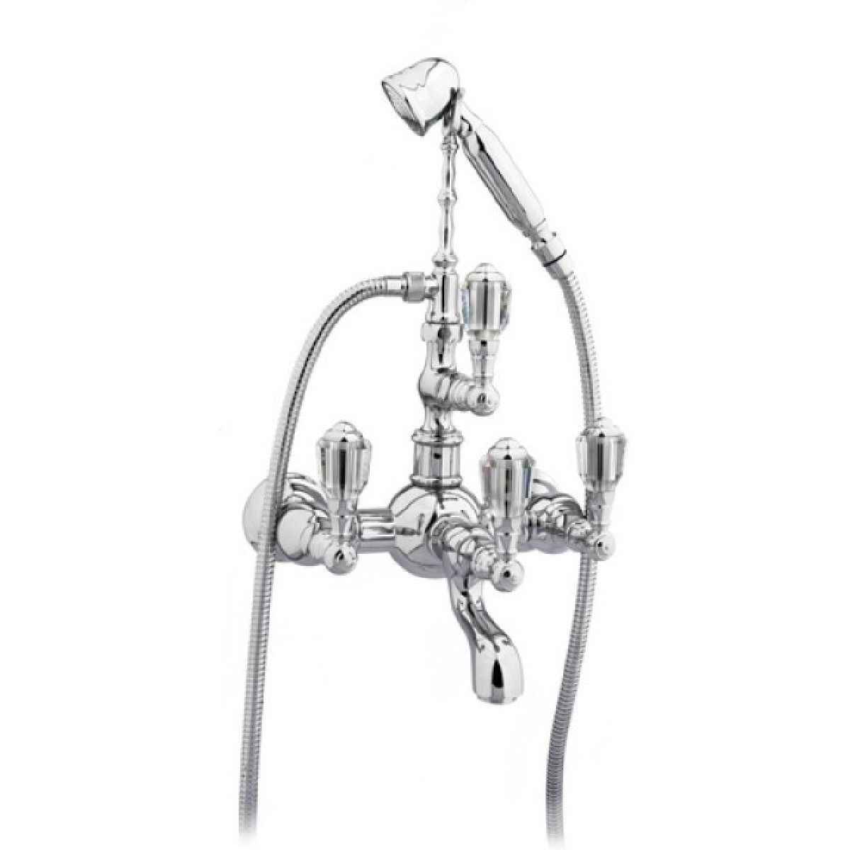 Bronces Mestre / Washbasin Fittings / Bath shower set with Swarovski crystal 035616.D00.50