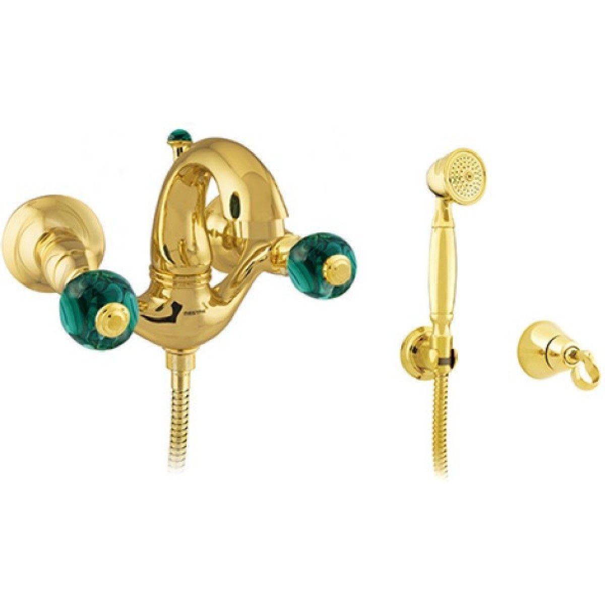 Bronces Mestre / Bath-Shower Fittings / Bath shower set with malachite stone 036118.ML0.00