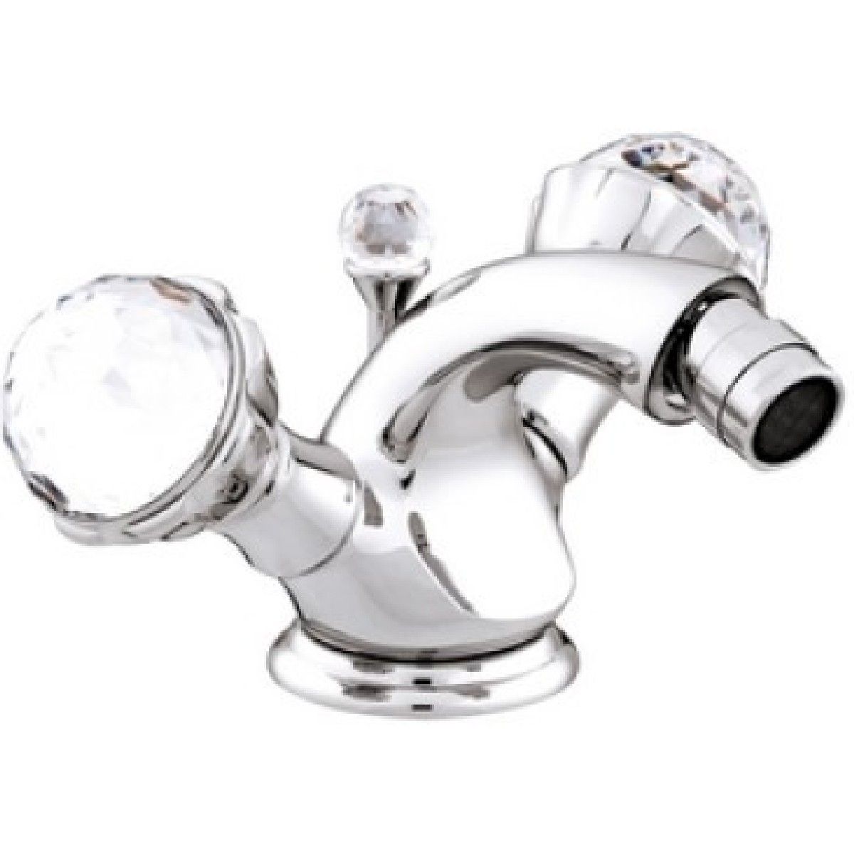 Bronces Mestre / Bidet Fittings / One hole bidet mixer with Swarovski crystal 036225.000.50
