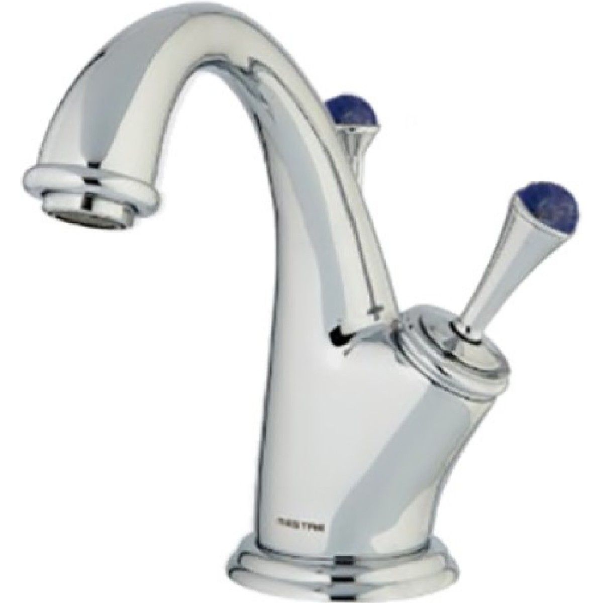 Bronces Mestre / Washbasin Fittings / Basin monolever joystick mixer with lapislazuli stone 037203.LP0.50