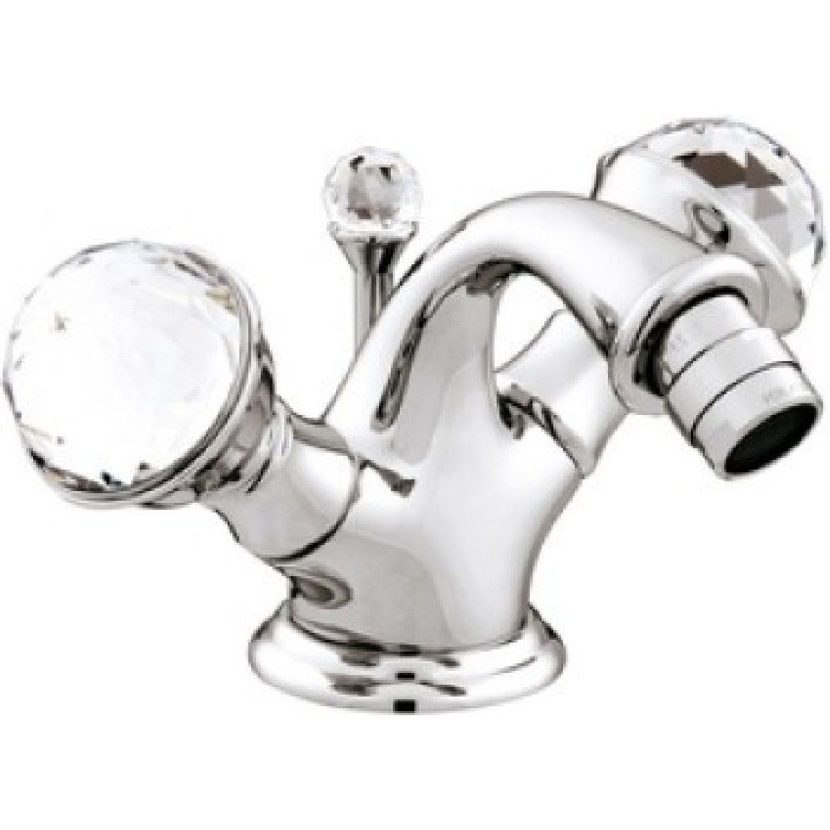 Bronces Mestre / Bidet Fittings / One hole bidet mixer with Swarovski crystal 037225.C00.50