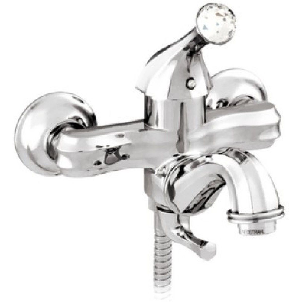 Bronces Mestre / Bath-Shower Fittings / Bath shower monolever mixer with Swarovski crystal 038112.000.50