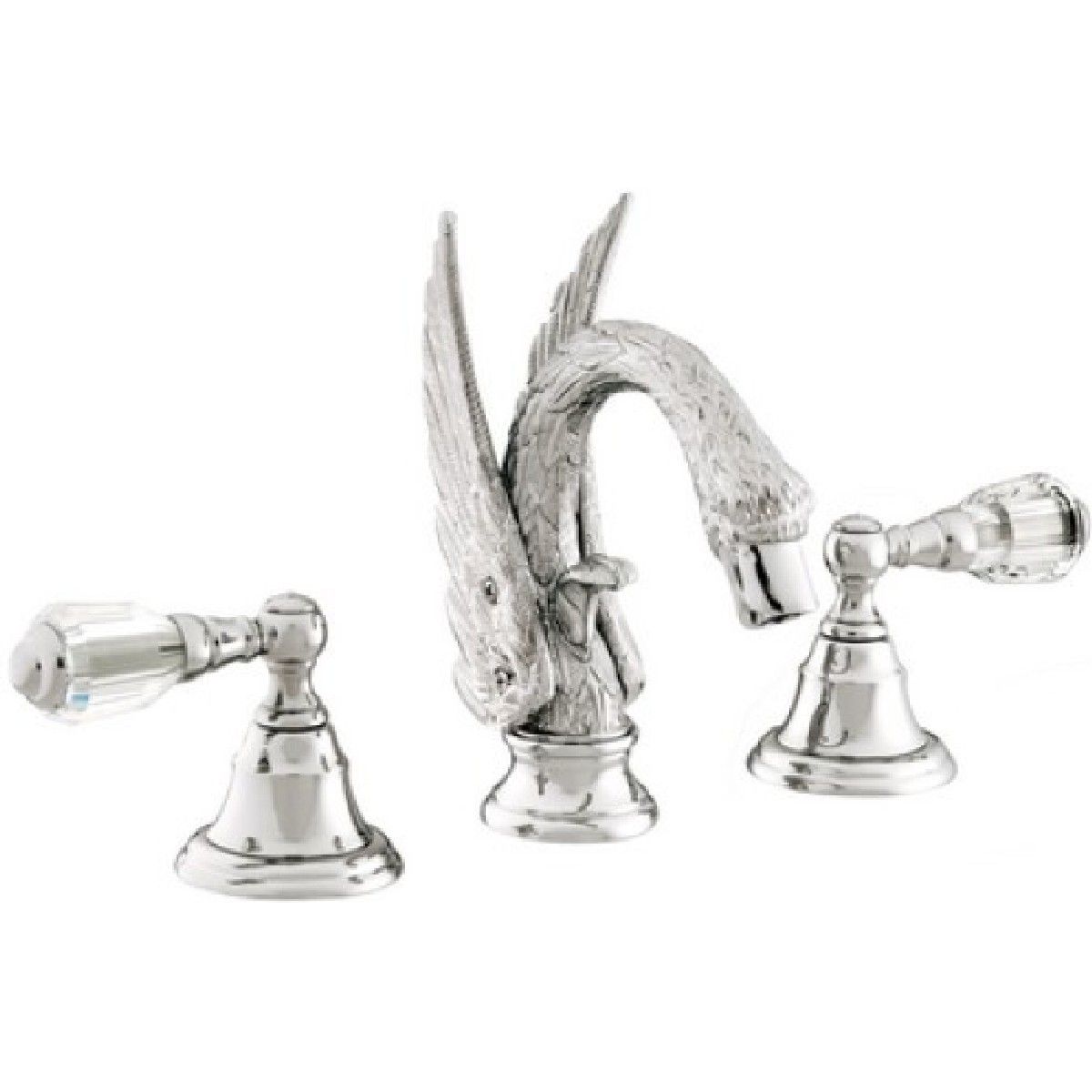 Bronces Mestre / Washbasin Fittings / Three holes basin set with Swarovski crystal 039642.D00.50