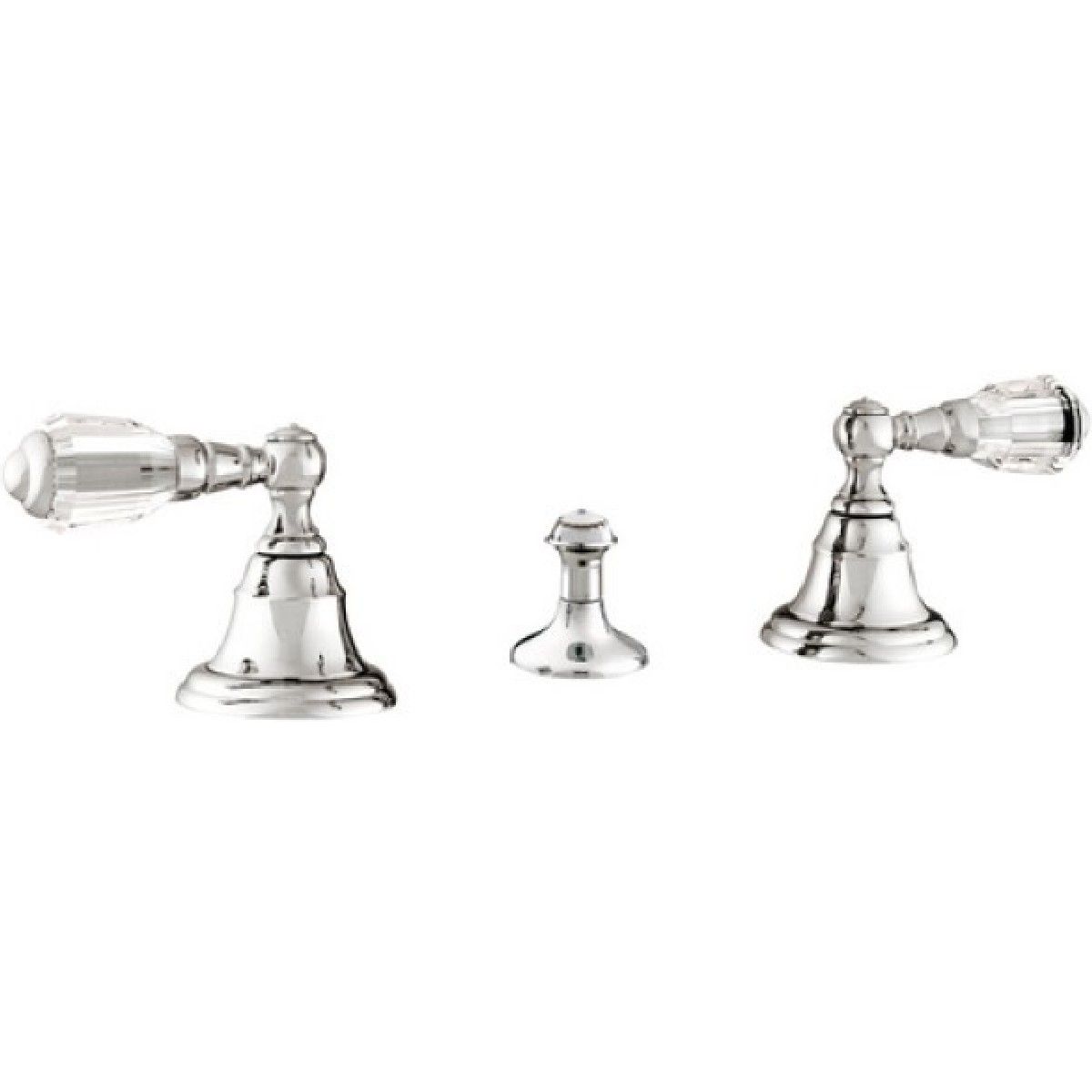 Bronces Mestre / Bidet Fittings / Three holes bidet set with Swarovski crystal 039662.D00.50