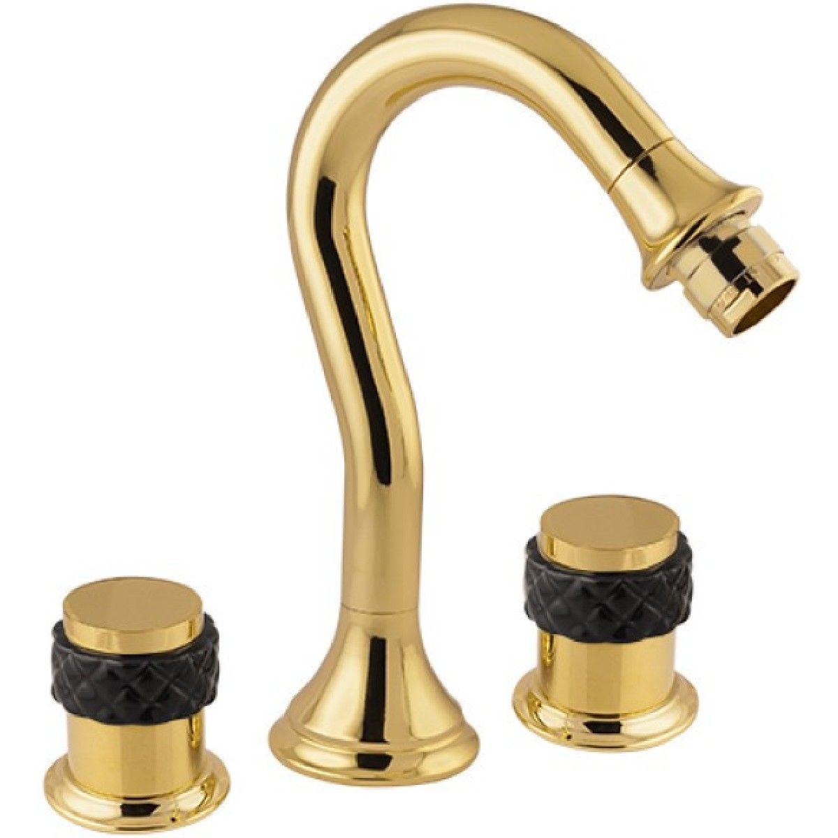 Bronces Mestre / Bidet Fittings / Three holes bidet set with black porcelain 065521.N00.00