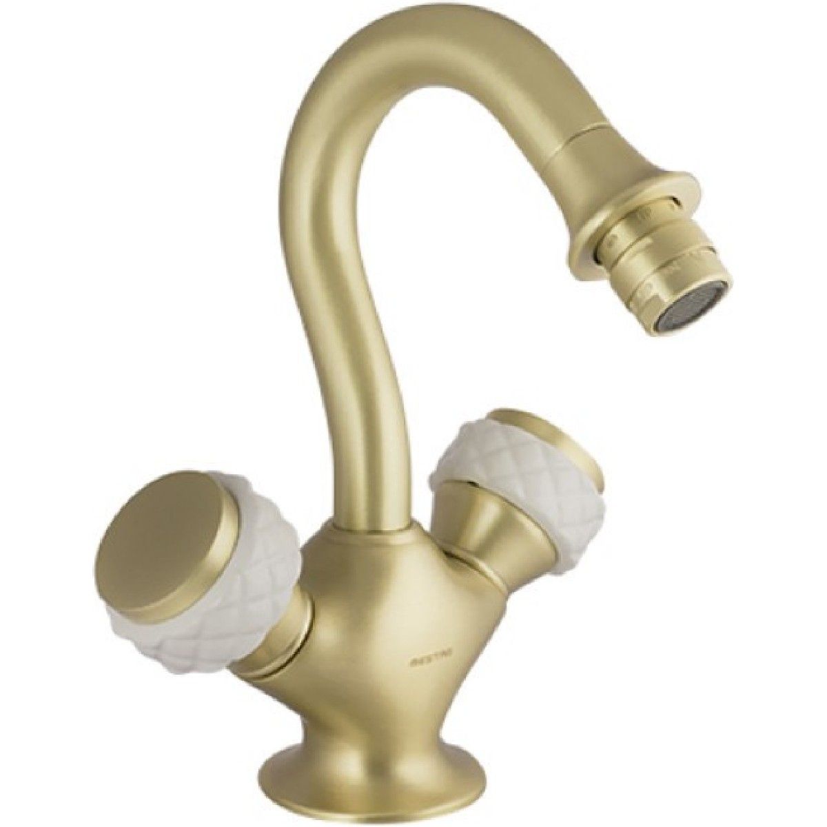 Bronces Mestre / Bidet Fittings / One hole bidet mixer with white porcelain 065525.000.24