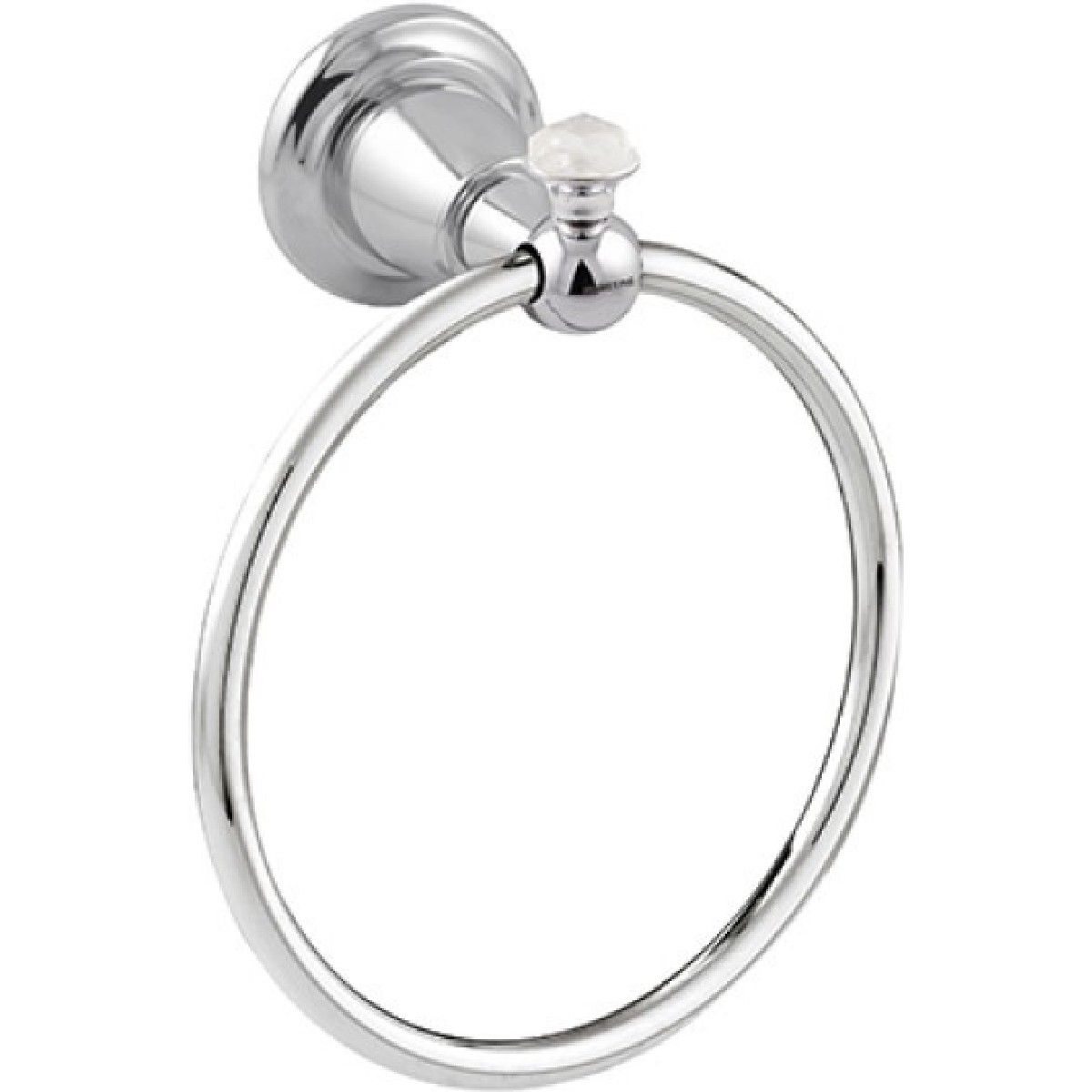 Bronces Mestre / Towel Holders / Towel ring 165mm with quartz stone 072273.QZ0.50