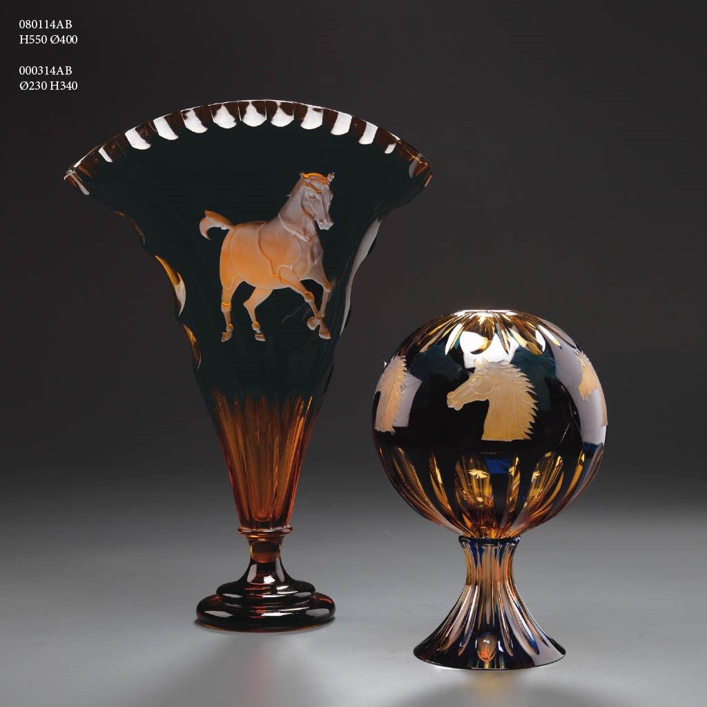 Italian Luxury Lighting / Vases / Crystal Set of 2 080114AB