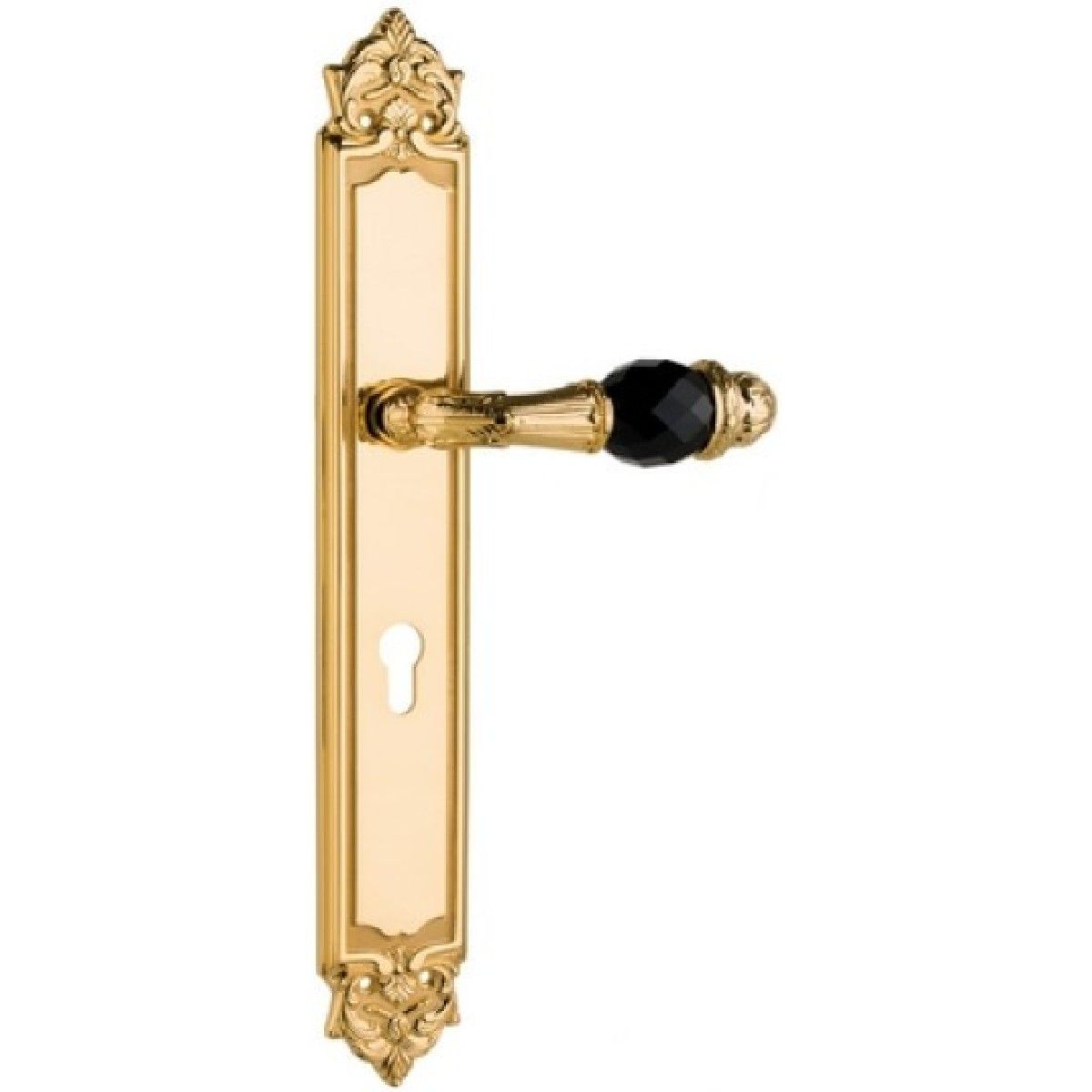 Bronces Mestre / Door Handles / Clasica with Swarovski black crystal and euro 85mm 0A3741.N85.01