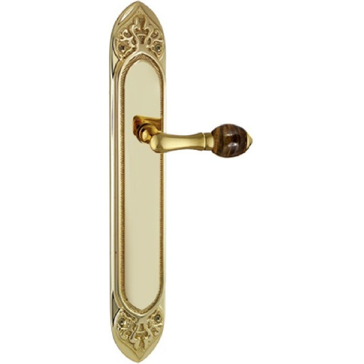 Bronces Mestre / Door Handles / Mihrab Precious with tiger eye stone 0A4440.TG0.01