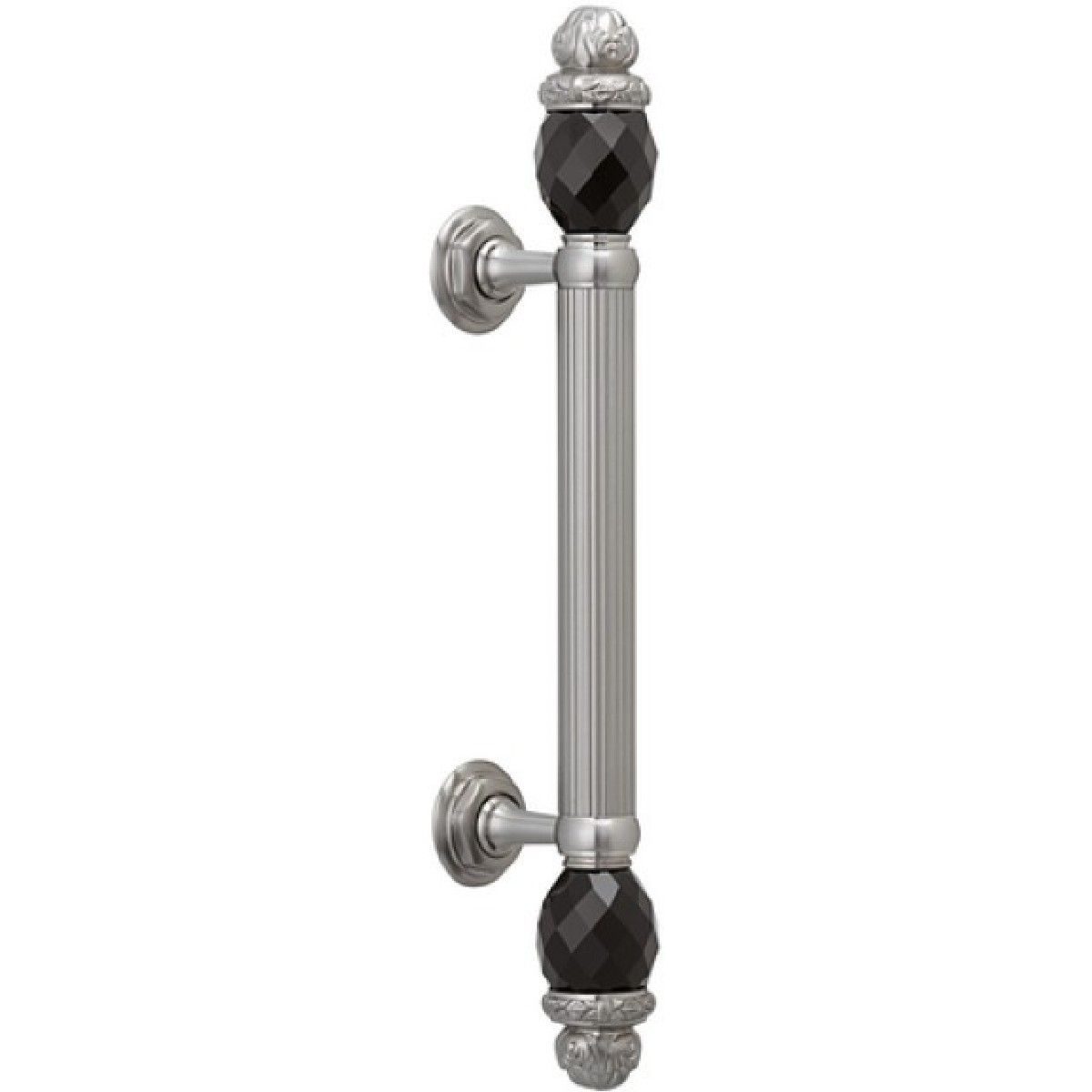 Bronces Mestre / Door Handles / Clasica 340 mm on rosettes with Swarovski black crystal 0N4765.N00.62