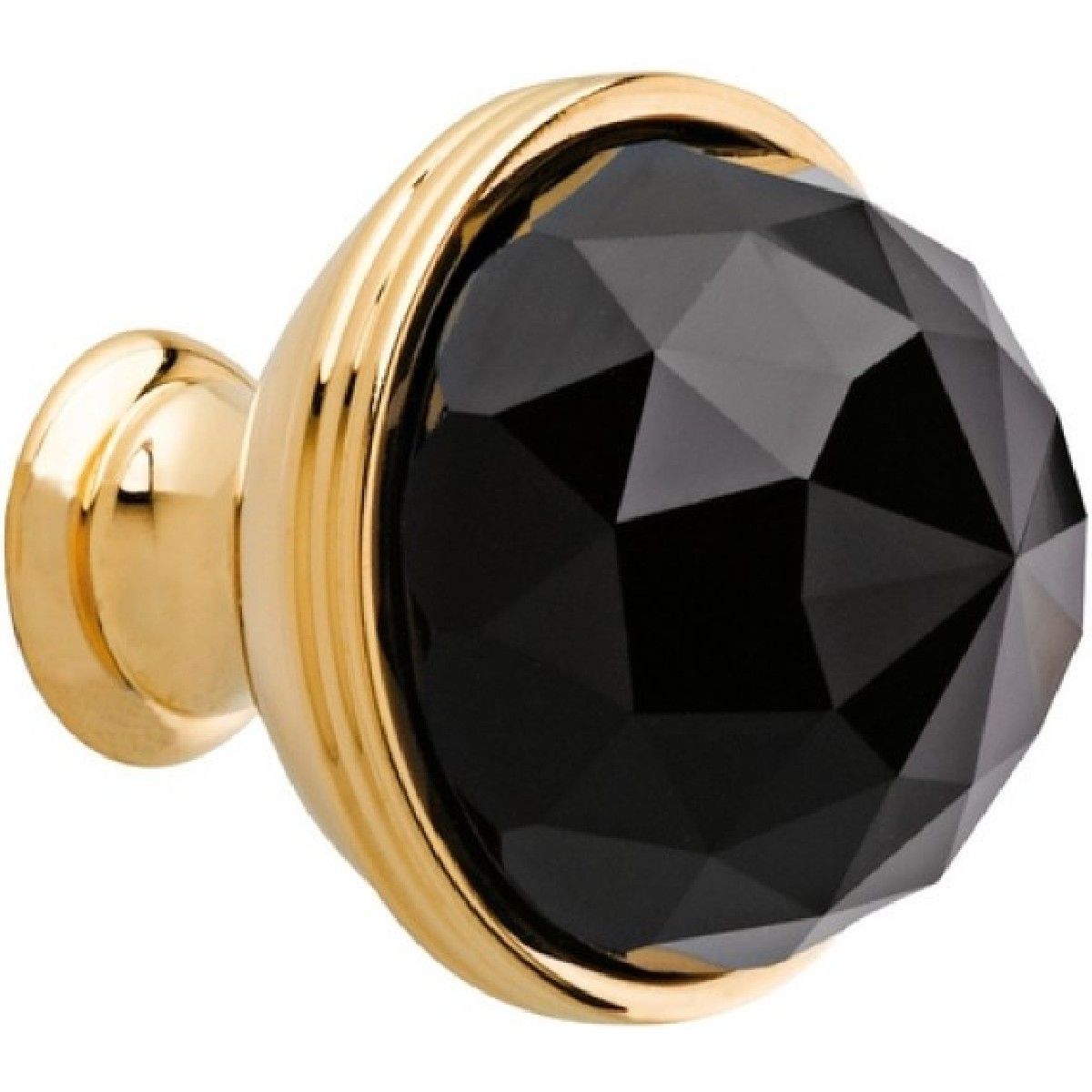 Mestre / Furniture pull handles and knobs / Cabinet knob diameter 34mm with Swarovski black crystal 0Z5738.BN0.00