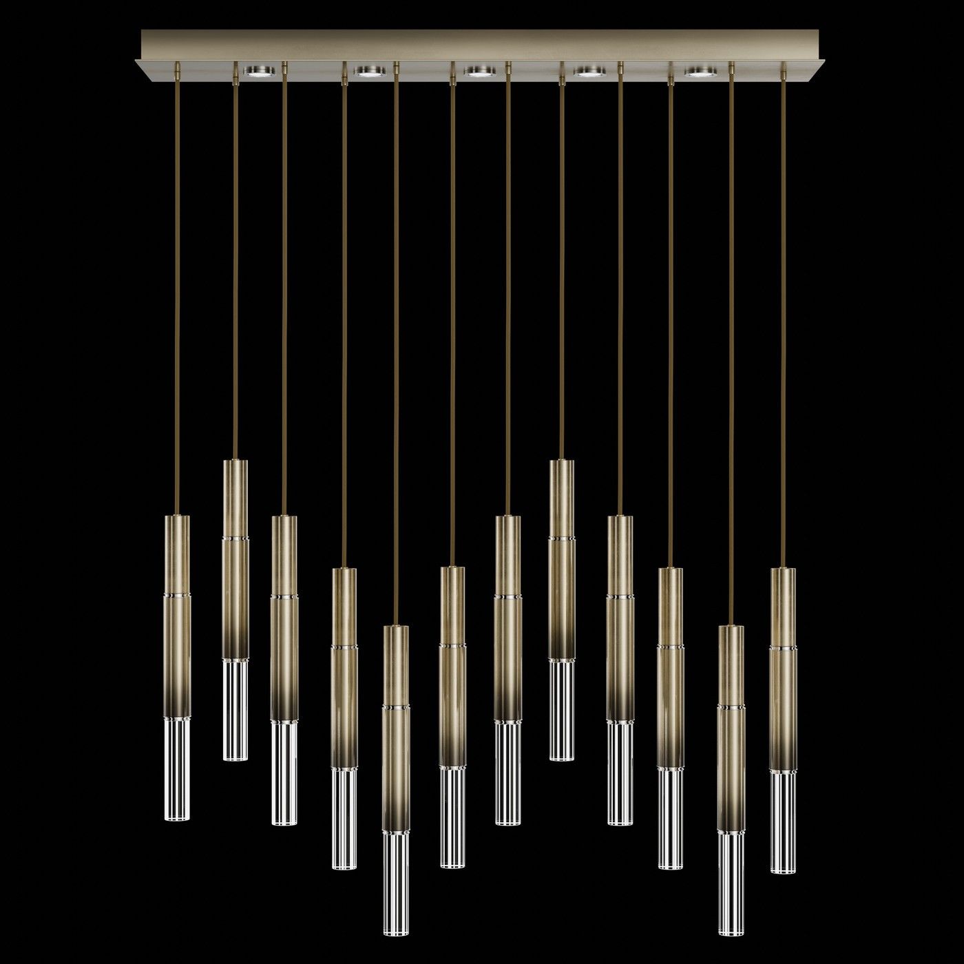 Fine Art Handcrafted Lighting / Pendants & Suspension Lights / Antonia 61″W Rectangular Pendant