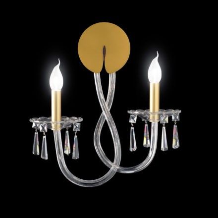 Patrizia Volpato / Wall Sconces / Intrecci Handcrafted Murano Glass 24 Karat Gold