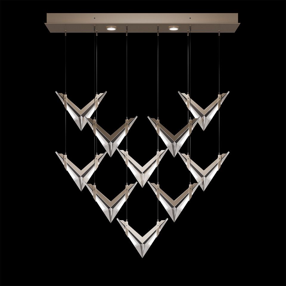Fine Art Handcrafted Lighting / Pendants & Suspension Lights / BLADE 48"W Rectangular 100052