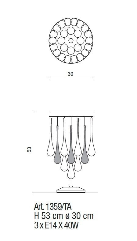 Il Paralume Marina / Table Lamp / IL-1359/TA