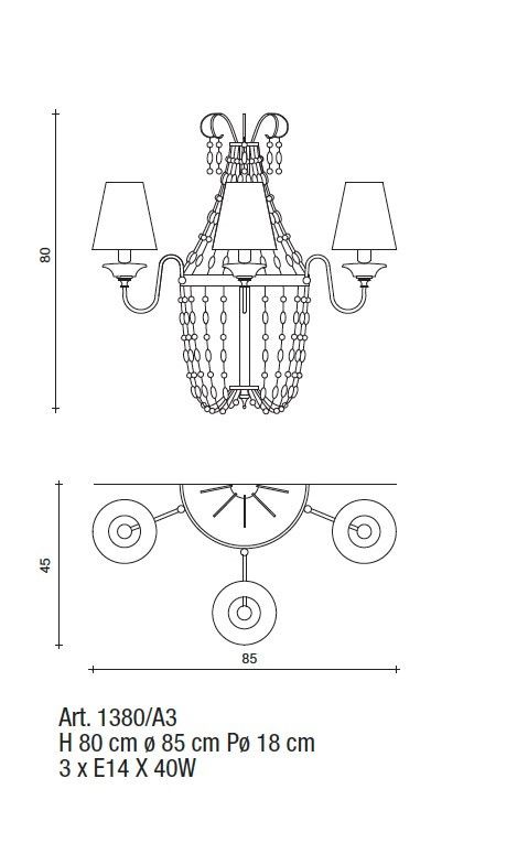 Il Paralume Marina / Wall Lamp / 1380/ A3