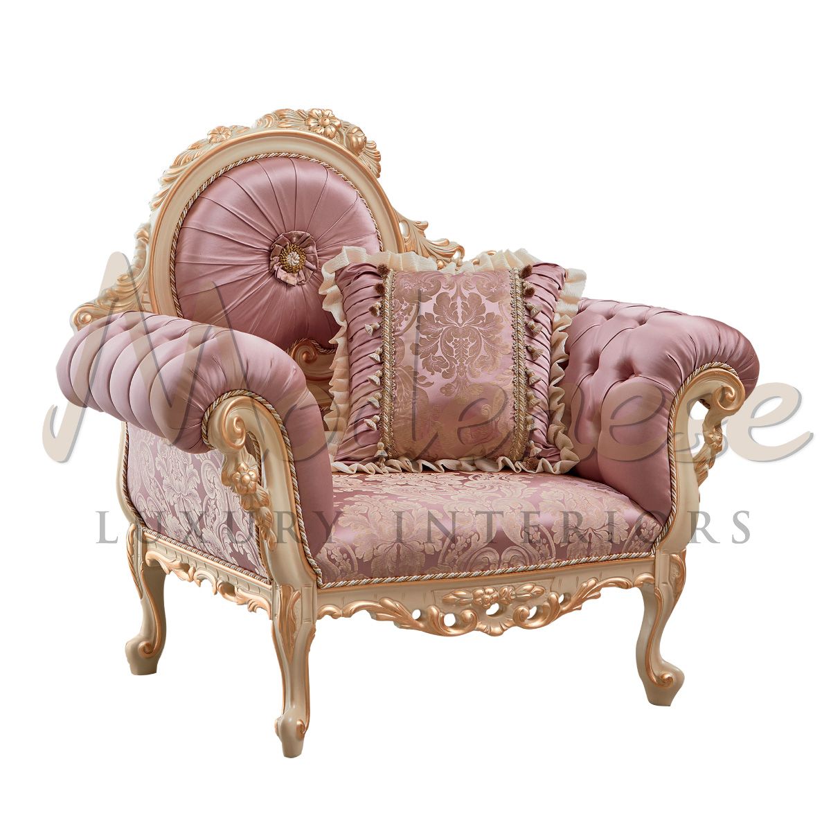 Modenese Luxury Interiors / Armchair / Victorian Upholstered 15424
