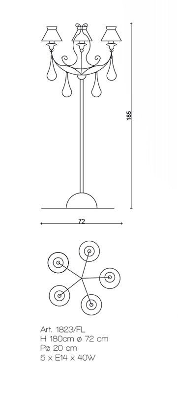 Il Paralume Marina / Floor Lamp / 1823/FL
