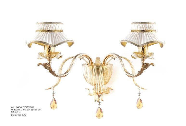 Il Paralume Marina / Wall Lamps / 1845/A2/ORO24K