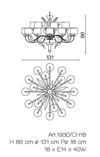 Il Paralume Marina / Chandelier / 1930/CH18