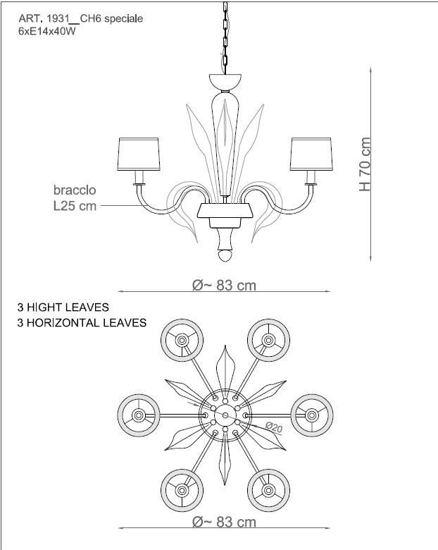 Il Paralume Marina / Chandelier / 1931/CH6