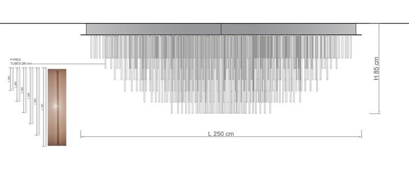 Il Paralume Marina / Chandelier / 2027/OVALE/L250