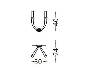 Il Paralume Marina / Wall Lamp with Horns Arm, Cristals and Pirex Candles 2071A2 / IL-2071A2