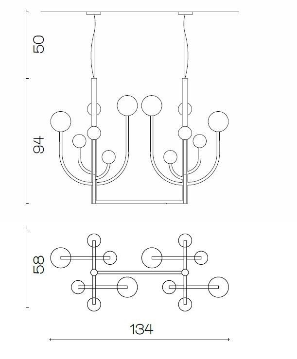 Il Paralume Marina / Chandelier / 2163/CH12
