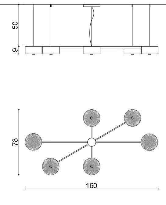 Il Paralume Marina / Chandelier / 2166/CH18