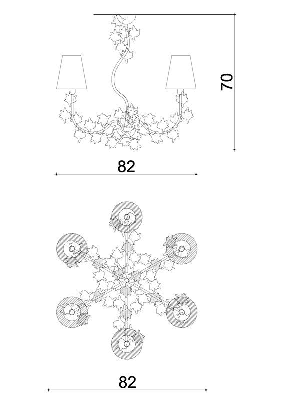Il Paralume Marina / Chandelier / 2171/CH6