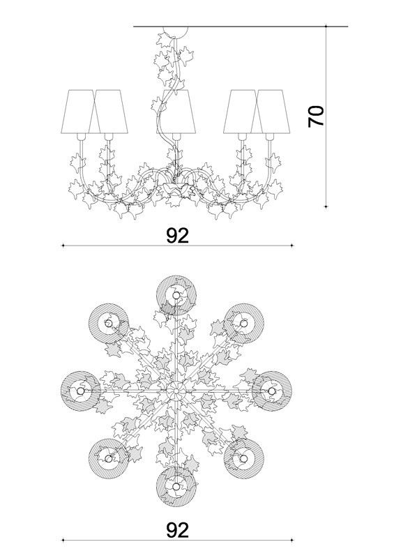 Il Paralume Marina / Chandelier / 2171/CH8