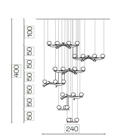 Il Paralume Marina / Chandelier / 2178/CH38