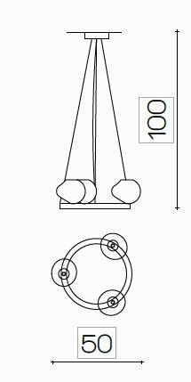 Il Paralume Marina / Chandelier / 2179/CH3