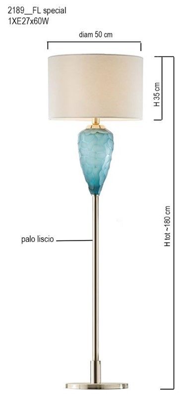 Il Paralume Marina / Floor Lamps / 2189/FL/GR
