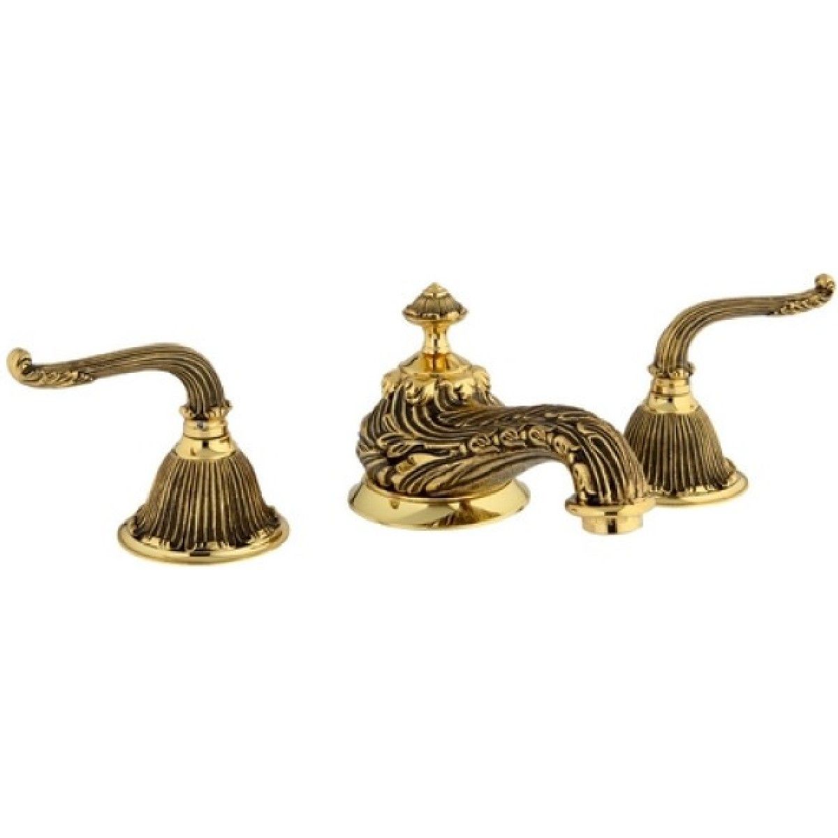 Bronces Mestre / Washbasin Fittings / Three holes basin set with click-clack water waste 230001.A300.16