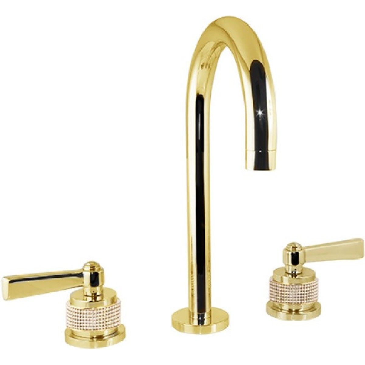 Bronces Mestre / Washbasin Fittings / Three holes basin set with champagne Swarovski 271001.PHC.00