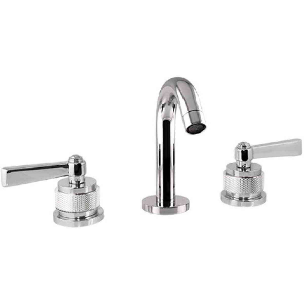 Bronces Mestre / Bidet Fittings / Three holes bidet set with handle and decorated brass ring 271021.PP0.50