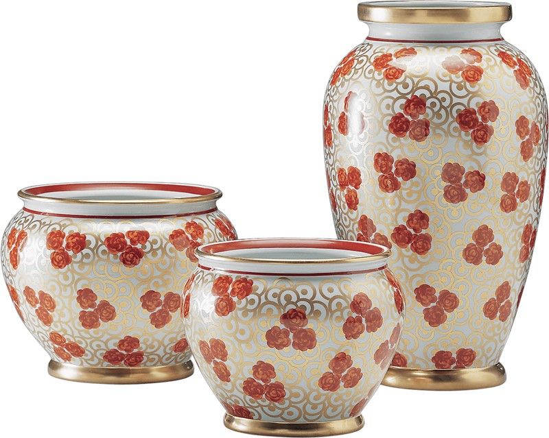 Le Porcellane / Decorative & Flower Vases / Umbrella Stand Rose Rosse 4024