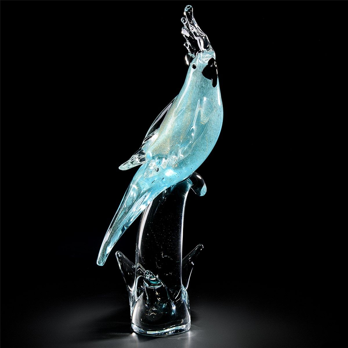 Italian Luxury Lighting / Animal Sculptures / Parrot in Murano Glass 6016 1 AQM