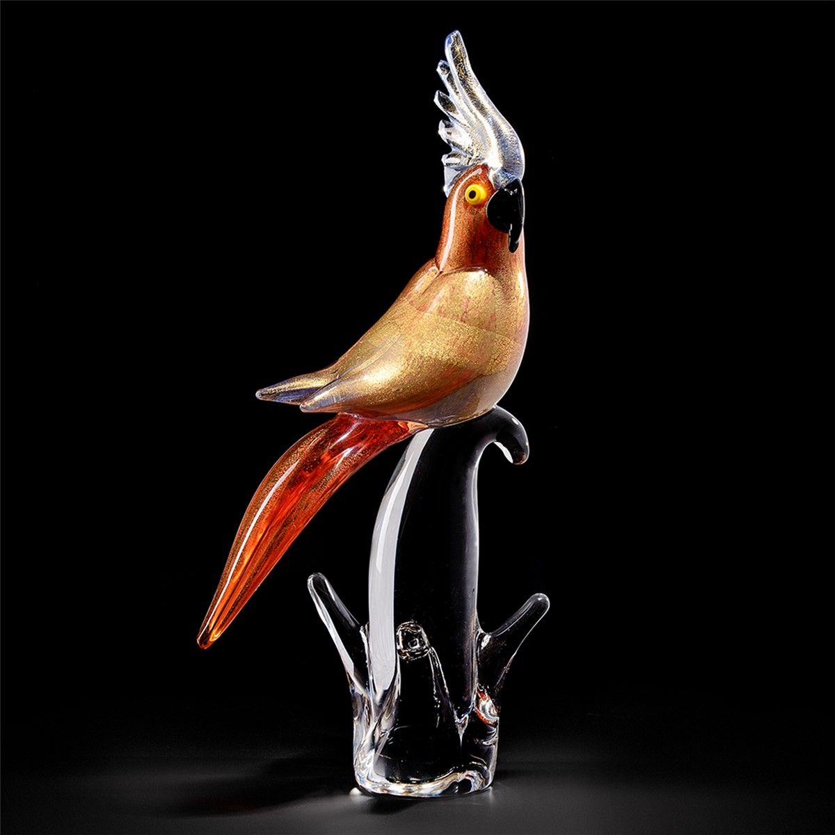 Italian Luxury Lighting / Animal Sculptures / Parrot in Murano Glass 6016 1 MUL